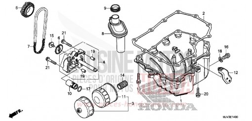 OIL PAN/OIL PUMP CBR500RAF de 2015